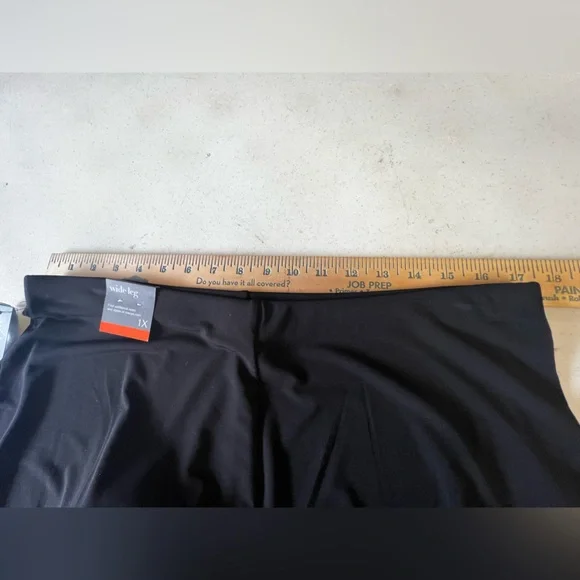 ALFANI WOMAN’S DEEP BLACK SIZE 1X WIDE LEG COMFORT ELASTIC WAIST PULL-ON PANTS - Picture 5 of 11